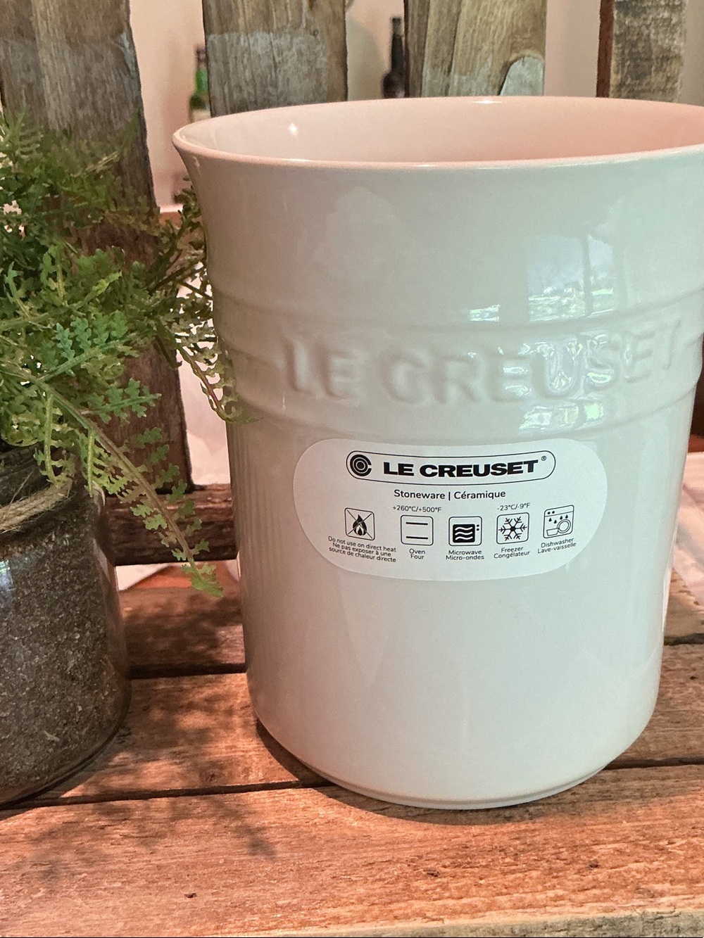 Le Creuset White Utensil Crock / 1L
